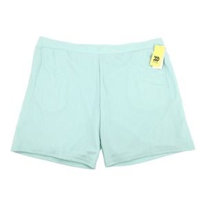NWT All In Motion Mesh Athletic Shorts XXL Womens Light Aqua Blue Workout Plus
